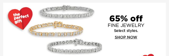 65% off fine jewelry. select styles. 