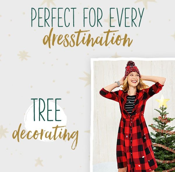 Perfect for every dresstination. Tree decorating.