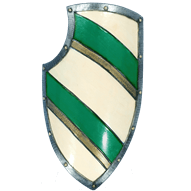 Knight's LARP Shield - Green/White