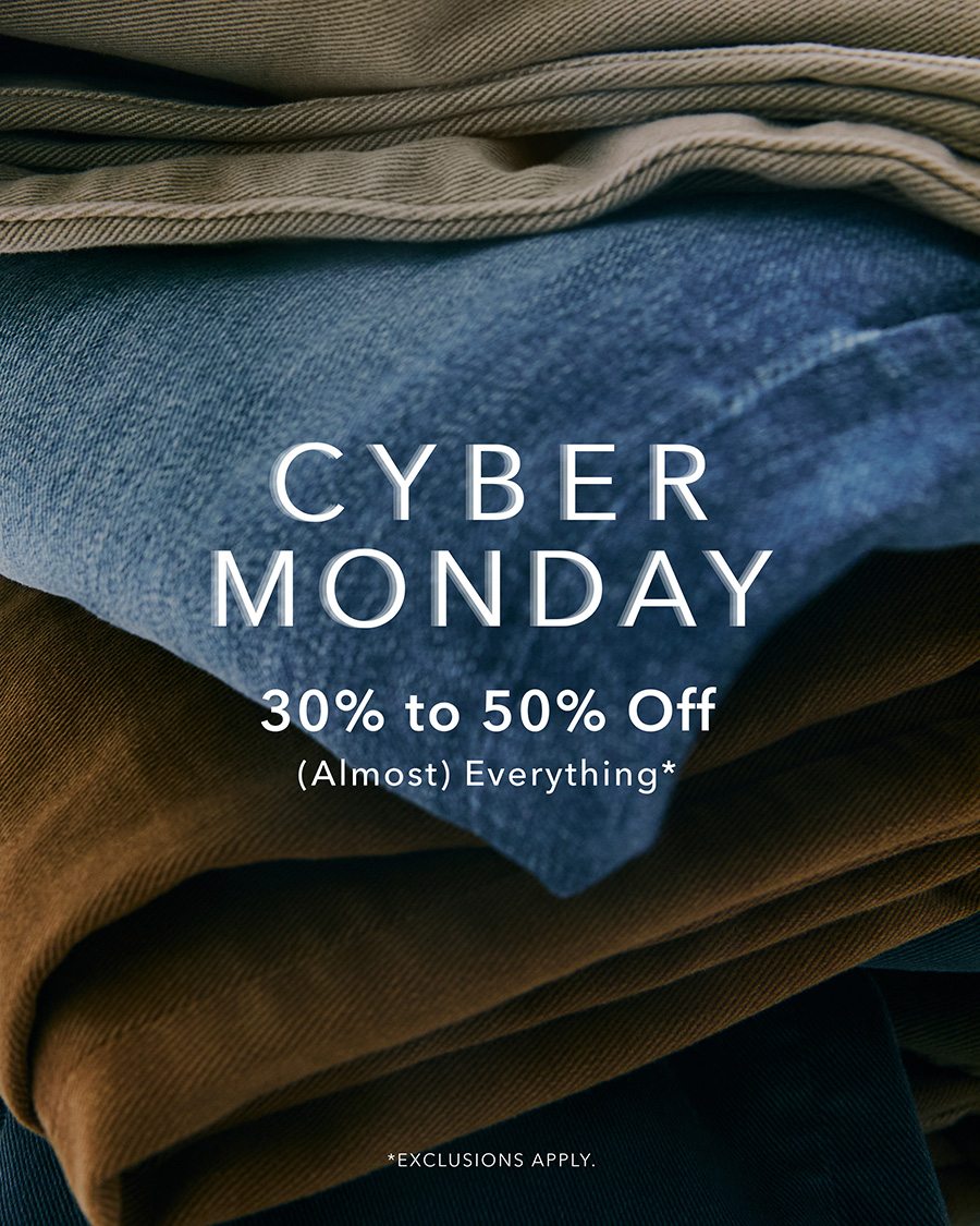 Cyber Monday Sale: 30% to 50% Off