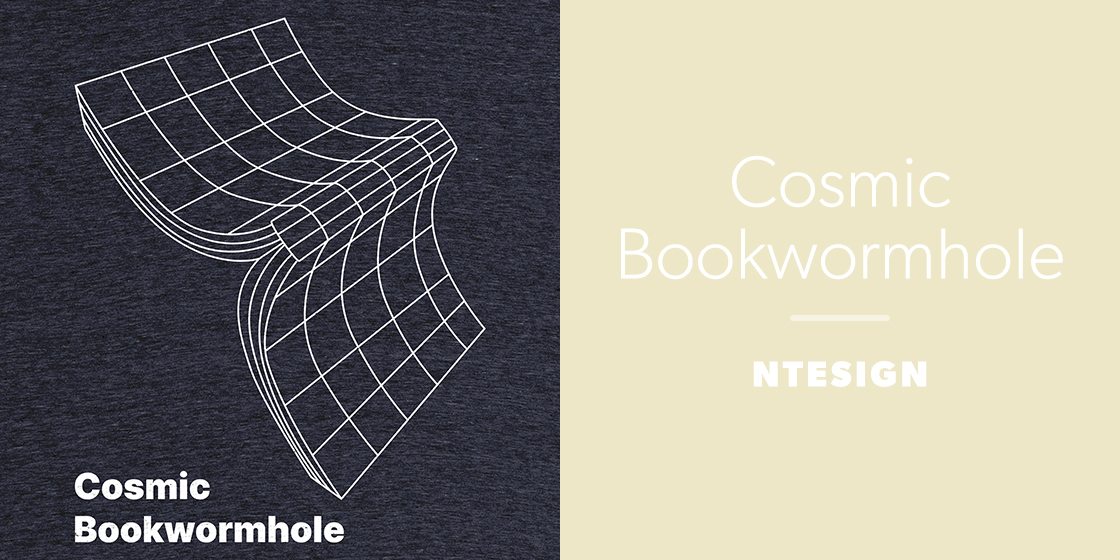 Cosmic Bookwormhole by ntesign