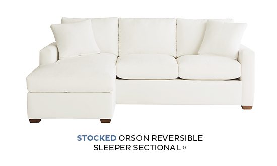 STOCKED Orson Reversible Sleeper Sectional