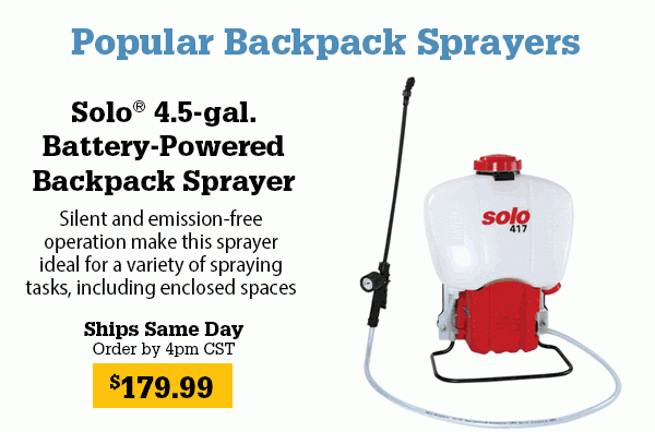 Solo® 4.5-gal. Battery-Powered Backpack Sprayer