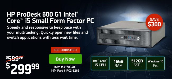 HP ProDesk 600 G1 i5 16GB 512SSD w/ 1yr Warranty | 41702403 | Shop Now