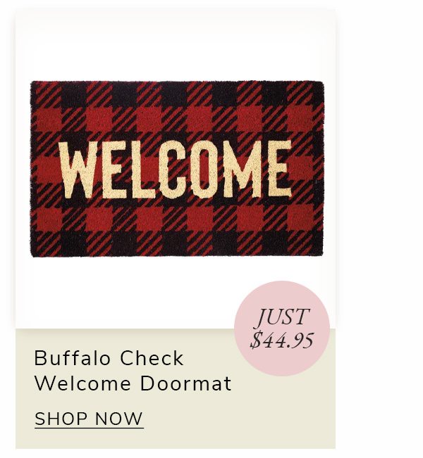 Buffalo Check Welcome Doormat | SHOP NOW