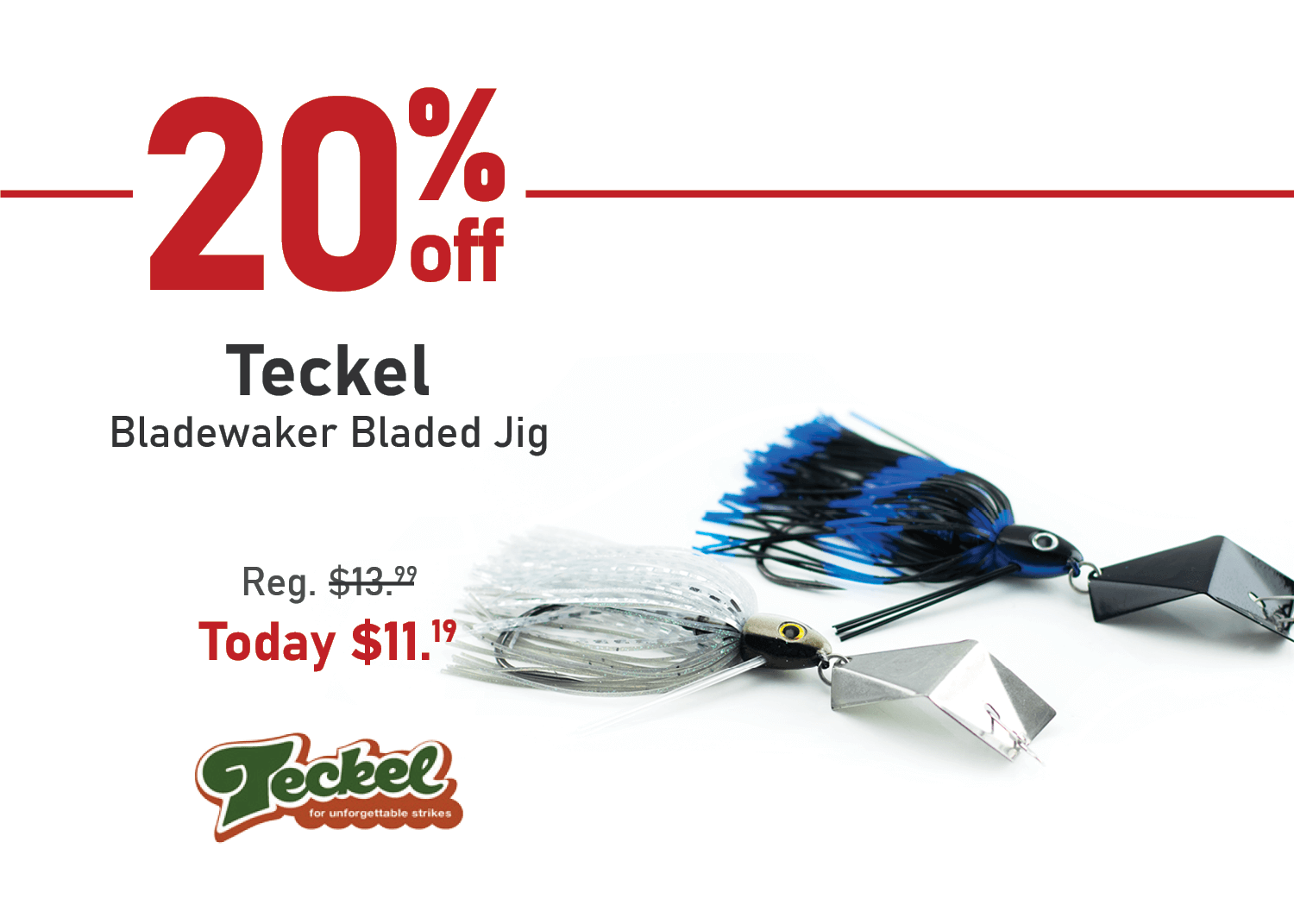 Save 20% on the Teckel Bladewaker Bladed Jig