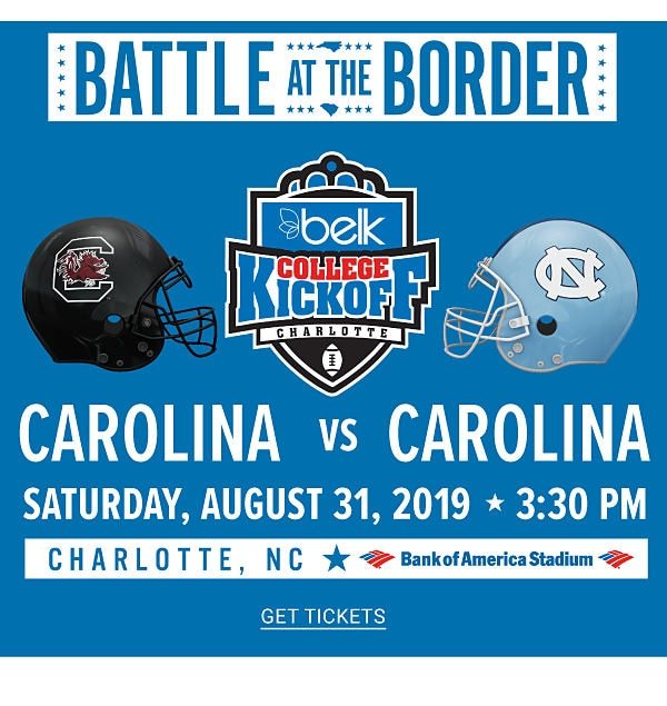 Battle at the Border - Carolina VS Carolina - Saturday, 8/31 at 3:30PM - Get Tickets