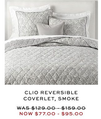 CLIO REVERSIBLE COVERLET, SMOKE