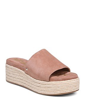 Sam Edelman Womens Weslee Suede Espadrille Slide Sandals