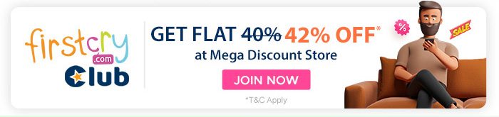 Join FirstCry Club & GET FLAT 42% OFF* at Mega Discount Store