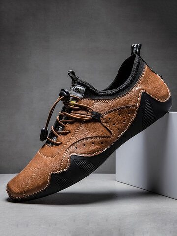 Men Hand Stitching Casual Driving Shoes