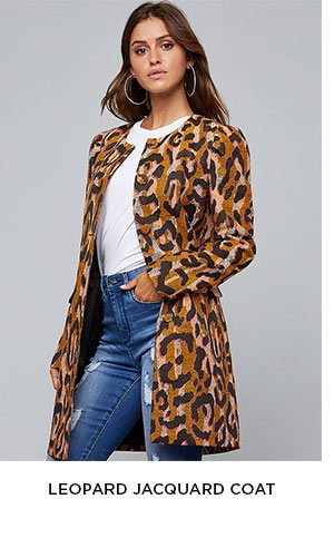 Leopard Jacquard Coat