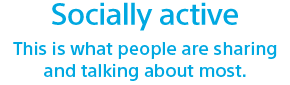 Socially active | This is what people are sharing and talking about most. 