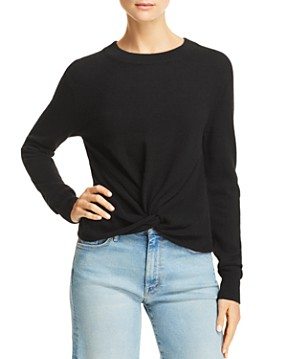 Aqua Twist-Front Cashmere Sweater - 100% Exclusive