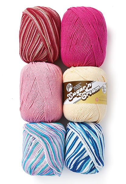 Lily Sugar n Cream Yarn.