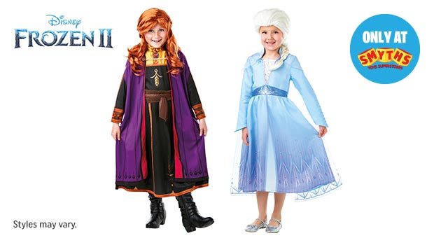 Disney Frozen 2 Elsa Costume with Wig (5 to 6 years)