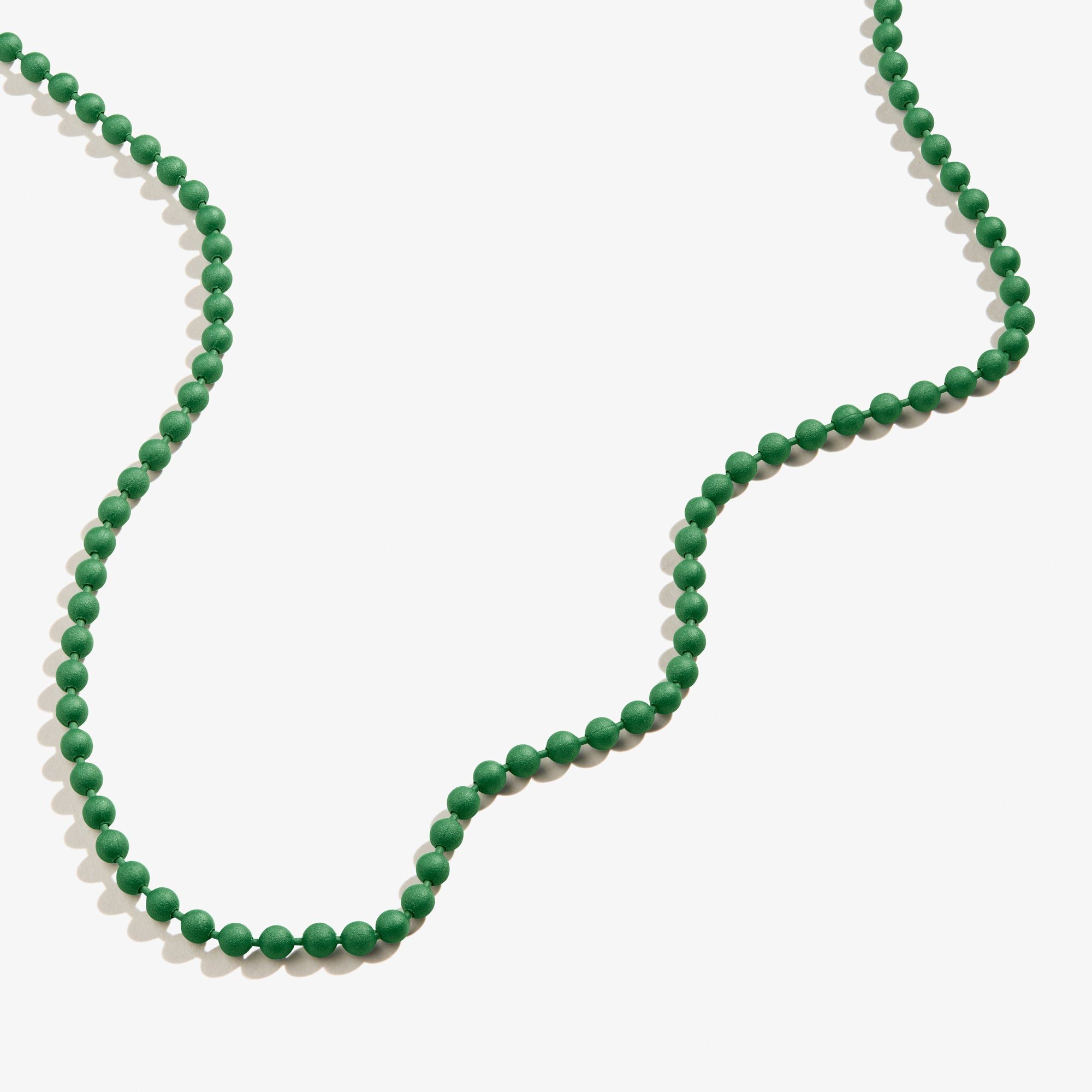 Ball Chain Necklace, Green