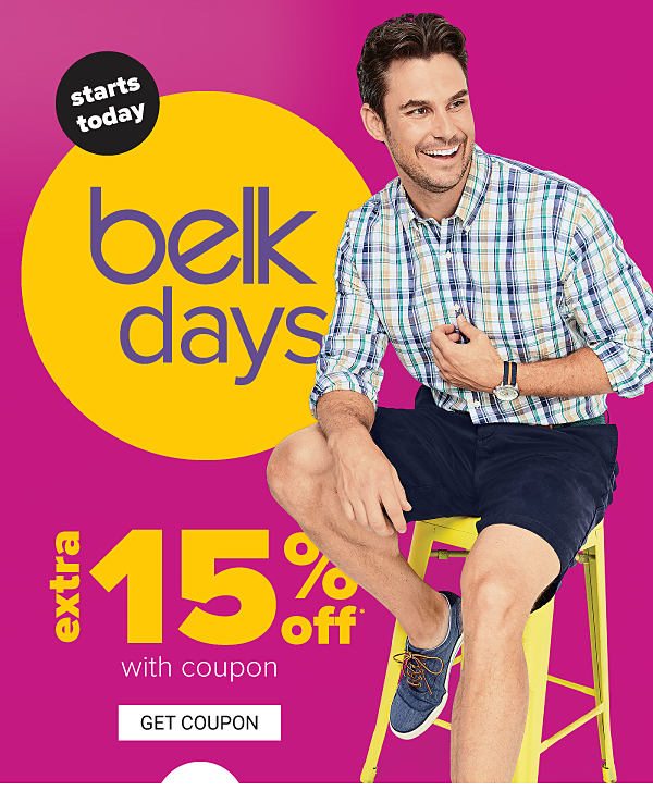 Belk Days! Extra 15% off Regular & Sale Purchaes - Get Coupon