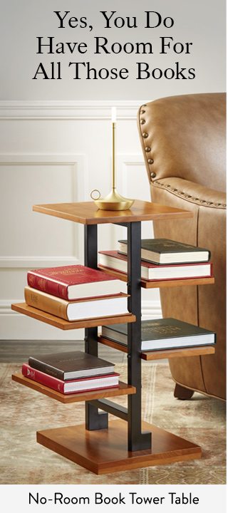 No-Room Book Tower Table