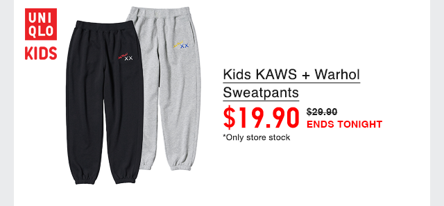 PDP12 - KIDS KAWS AND WARHOL SWEATPANTS