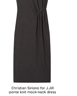Ponte knit mock-neck dress »