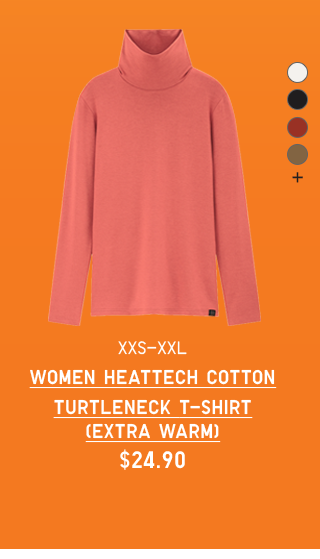 WOMEN HEATTECH COTTON TURTLENECK T-SHIRT (EXTRA WARM)