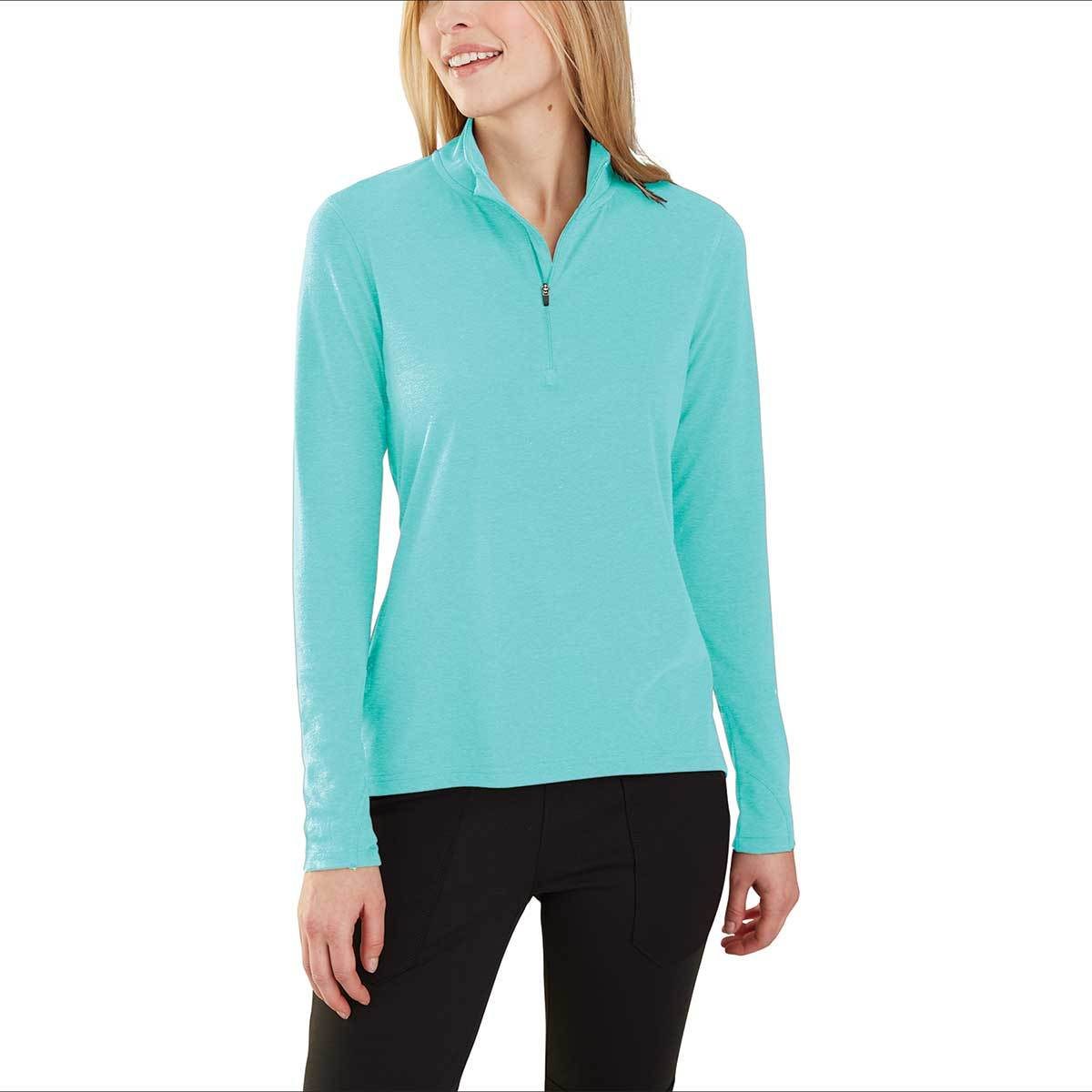 Image of Carhartt Women's Force Delmont Quarter Zip Shirt