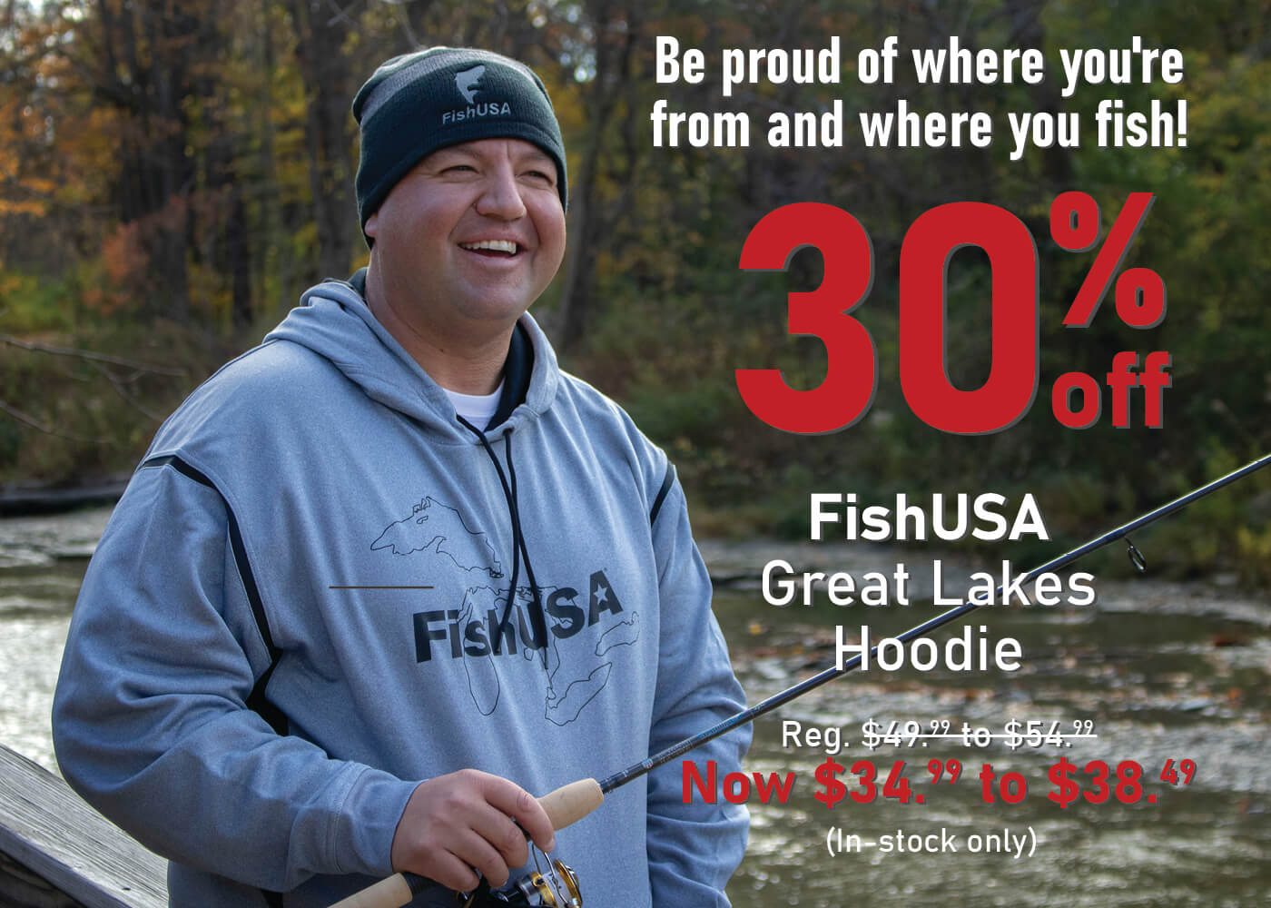 Save 30% on the FishUSA Great Lakes Hoodie