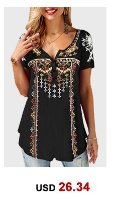 Black Button Front Printed Short Sleeve T Shirt