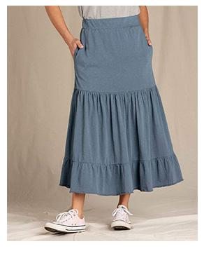 Primo Tiered Midi Skirt