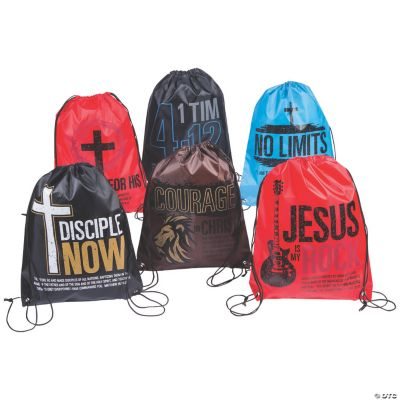 Large Tween Religious Drawstring Bags