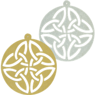 Circle Celtic Knot Ornament Set of 6