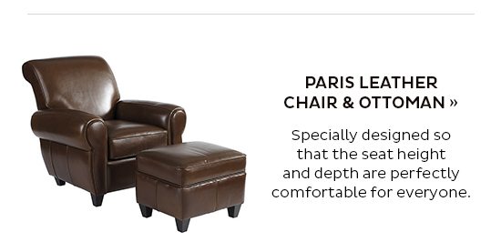 Paris Leather Chair & Ottoman