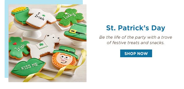 St. Patrick’s Day - Be the life of the party with a trove of festive treats and snacks.
