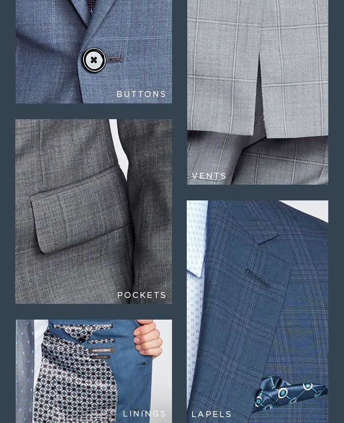 Buttons - Vents - Pockets - Lapels - Linings