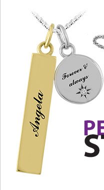 Sterling Silver/10k Gold Engravable Necklace