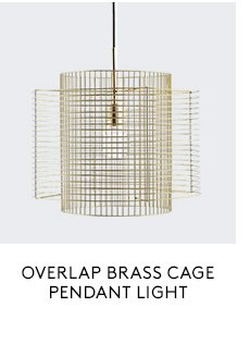 overlap brass cage pendant light