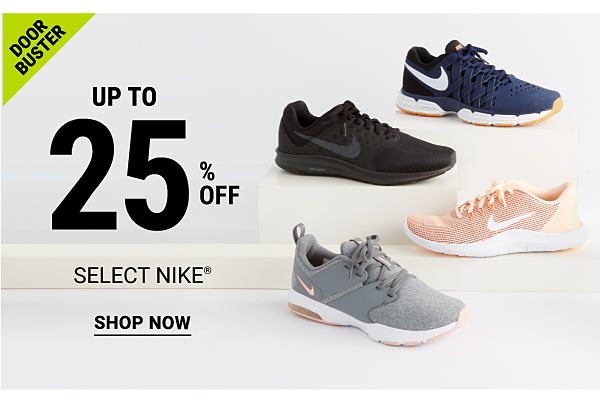 Doorbuster - Up to 25% off select Nike®. Shop Now.