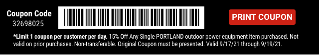 Everyone Saves 15% off any Portland OPE - Inside Track Members Save 20% - Barcode