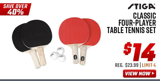 Stiga Classic Four-Player Table Tennis Set