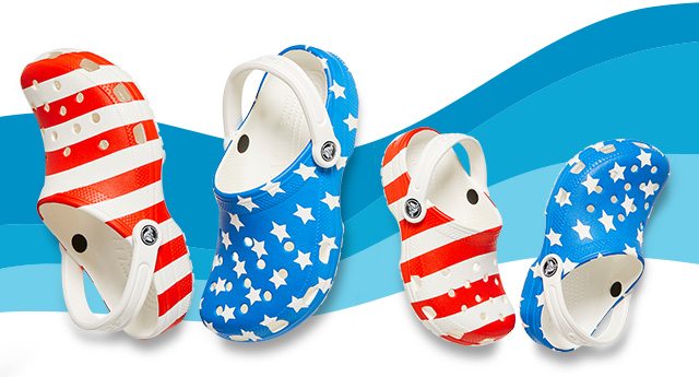 classic american flag crocs