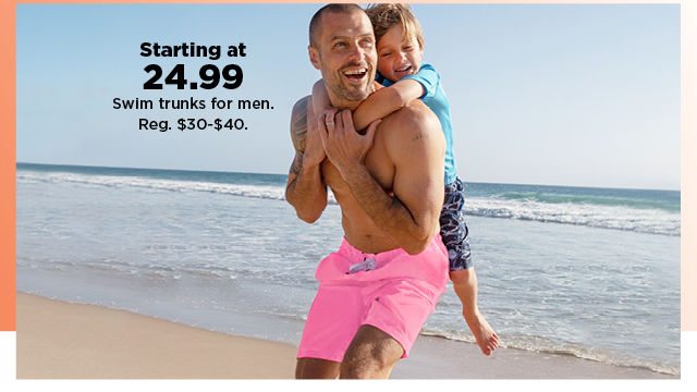 starting at $24.99 swim trunks for men. shop now.