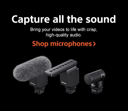 Capture all the sound | Bring your videos to life with crisp, high-quality audio. | Shop microphones