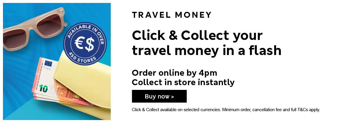 Click and collect travel money