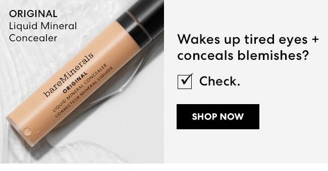 ORIGINAL Liquid Mineral Concealer - Wakes up tired eyes + conceals blemishes? Check. - Shop Now