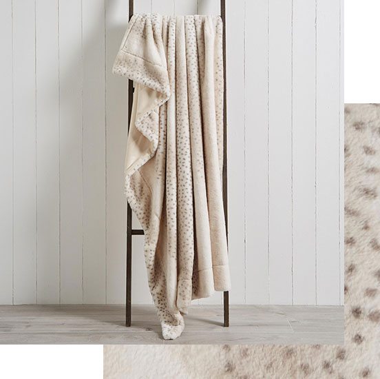Leopard Plush Snow Throw