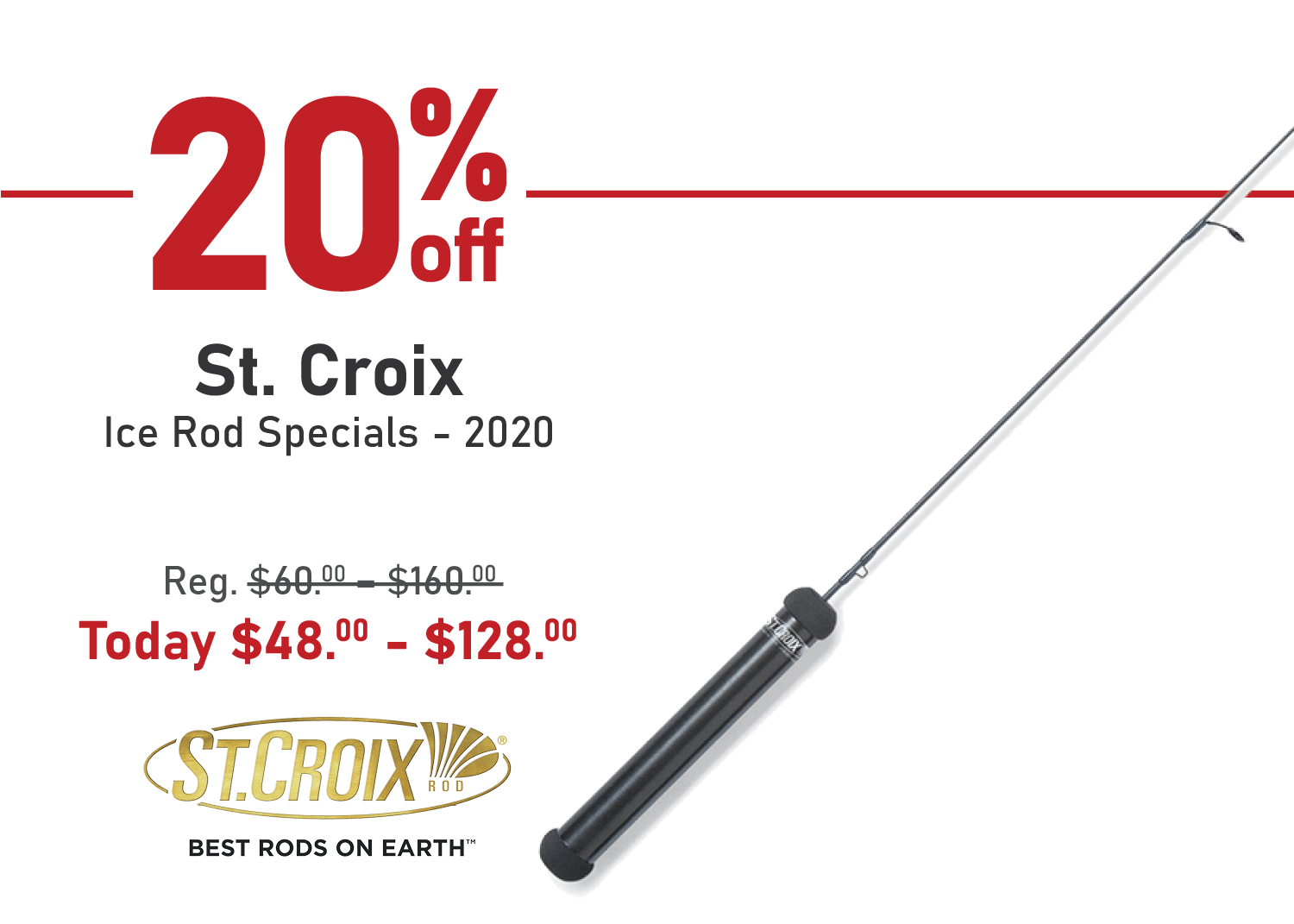 Save 20% on the St. Croix Ice Rod Specials - 2020