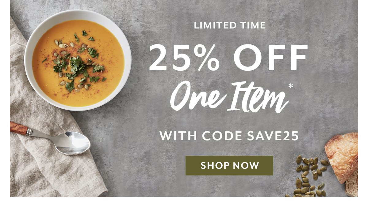 25% Off One Item