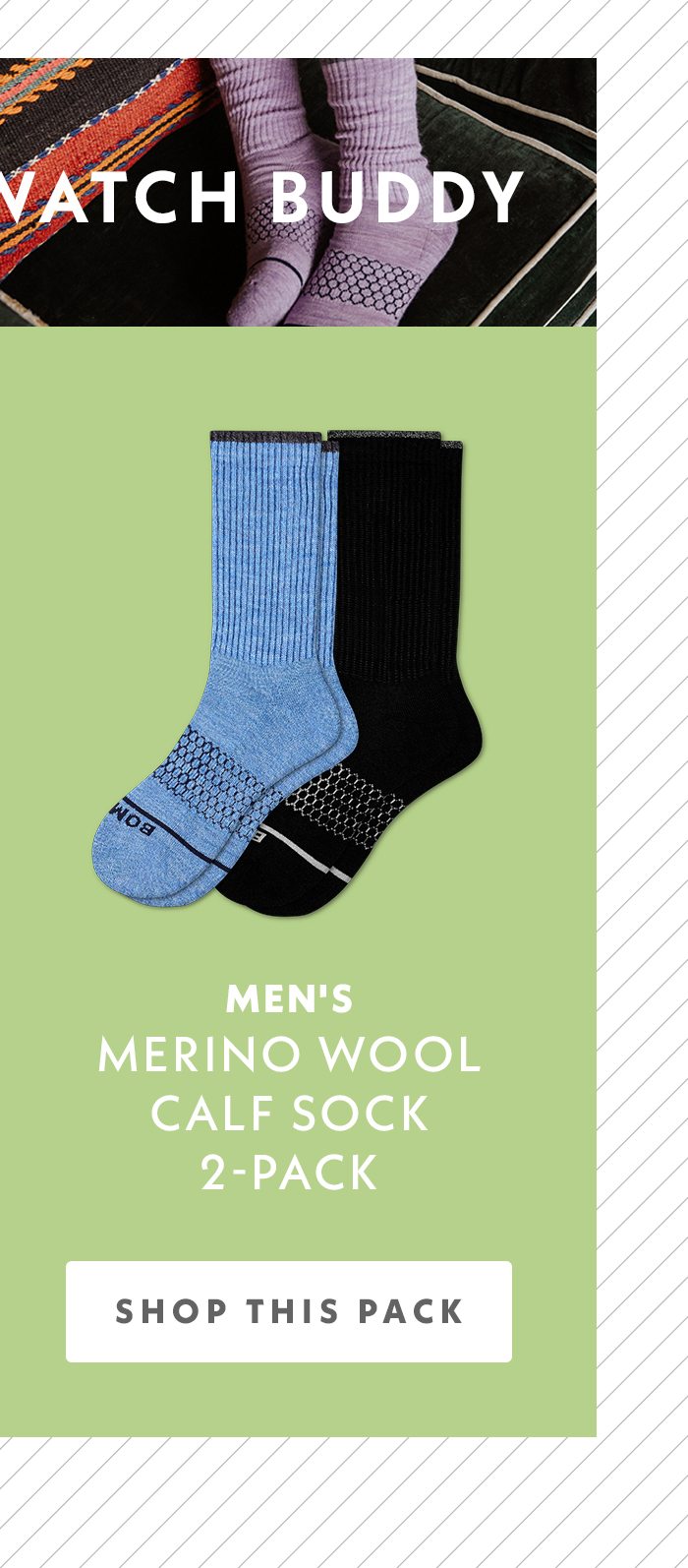Men's Merino Wool Calf Sock 2-Pack | Shop This Pack