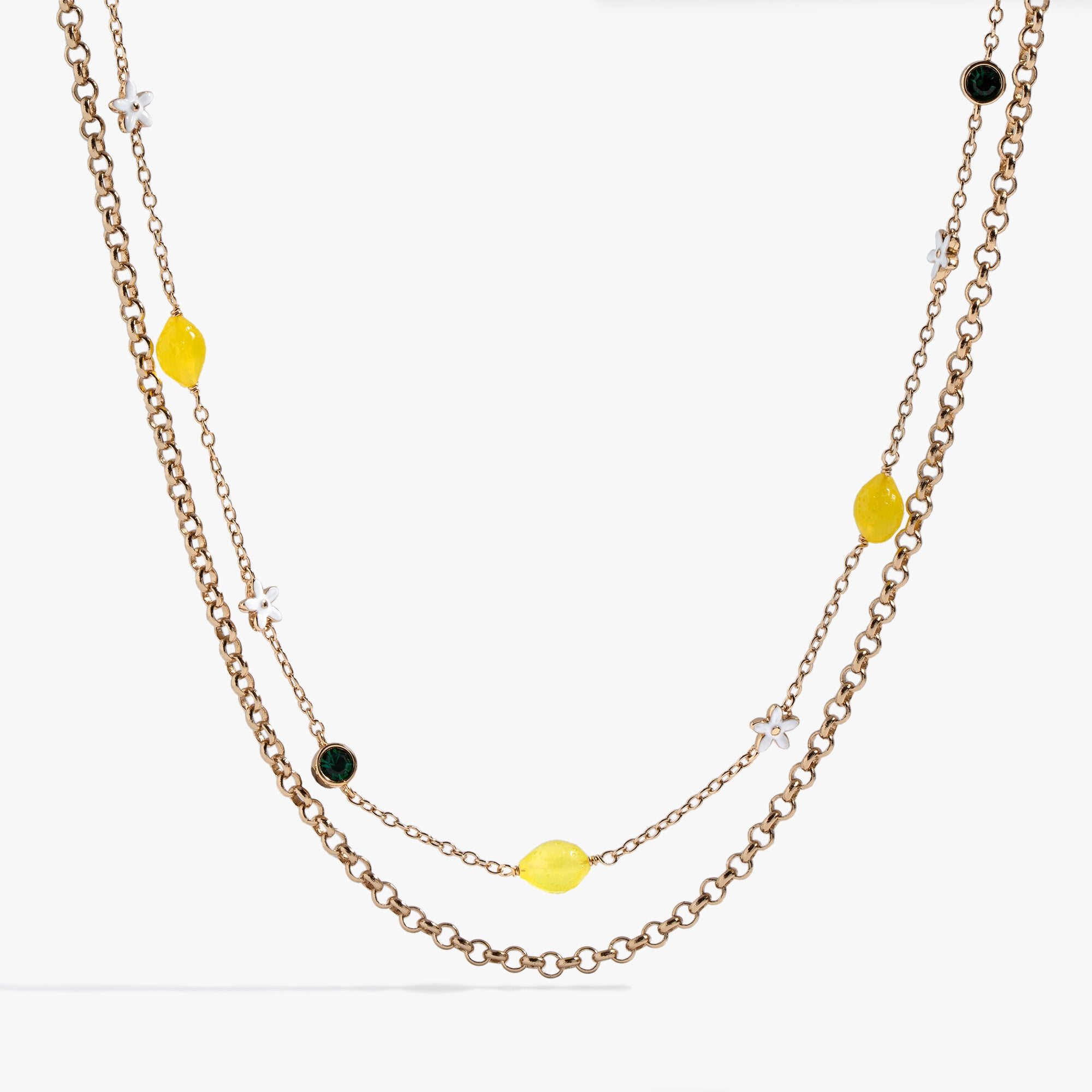 Image of Double-Layer Lemon Necklace